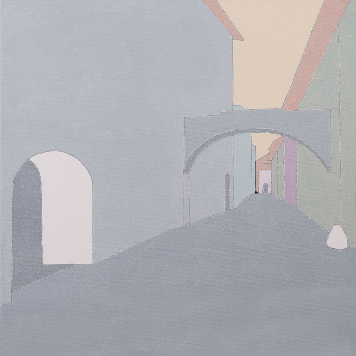 Gmünd Unteres Stadttor v. I. / 2019, Acryl auf Canvas 70 x 70 cm